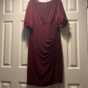 Lauren by Ralph Lauren burgundy dress, size 16